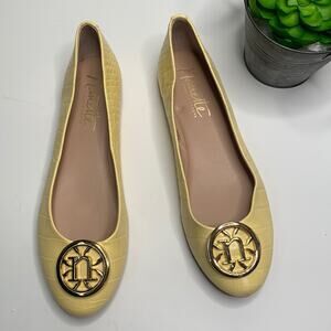 Nanette Nanette Lepore Haylie Ballet Flat Shoe in Sunshine Yellow S-030 Sz 8.5